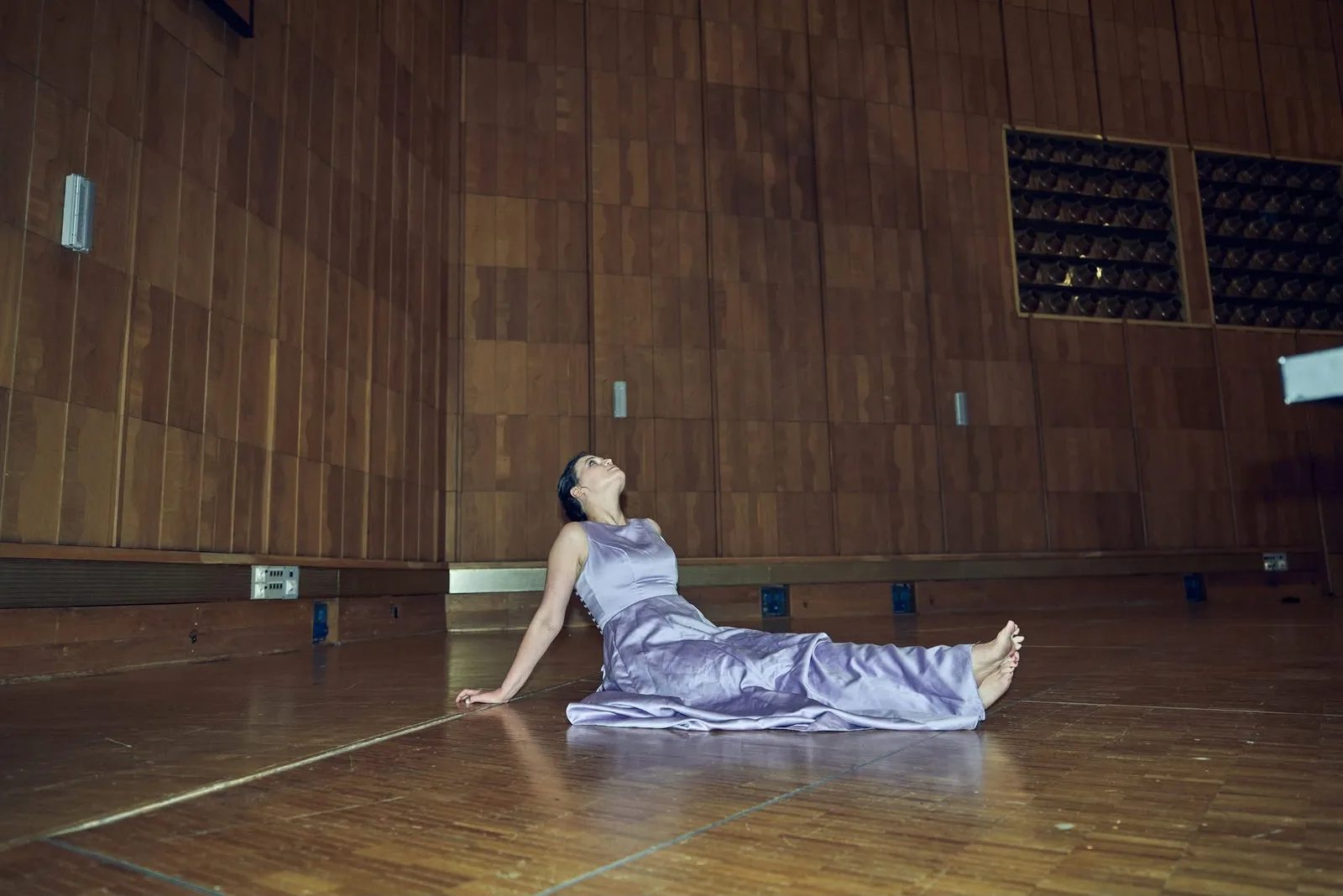 Aleksandra Utracka-Skoczeń podczas pracy z ciałem i głosem